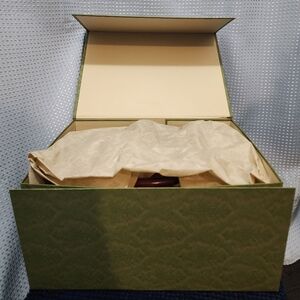 RARE GUCCI - Brick Red, Canvas + Bamboo, with Box, Tissue Paper, Ribbon, + Card!